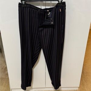 Tommy Hilfiger Navy Striped Ankle Pants